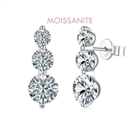 Orecchini Donna in Argento Moissanite ECLUR01